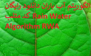 الگوریتم آب باران دانلود رایگان کد متلب Rain Water Algorithm RWA